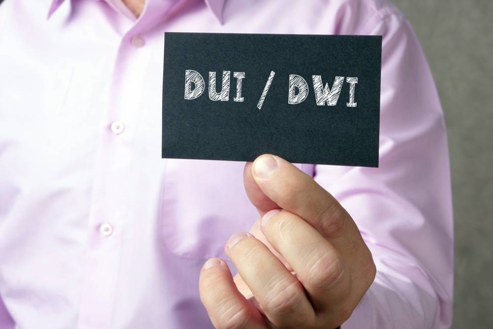 Business concept about DUI  DWI  with inscription on the sheet.
